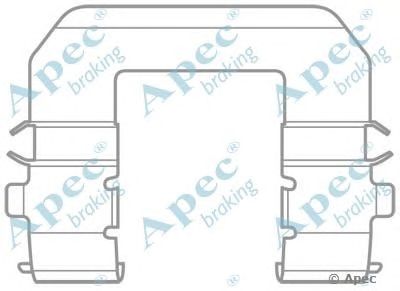 APEC BRAKING kit1038 -  Комплектующие, тормозные колодки